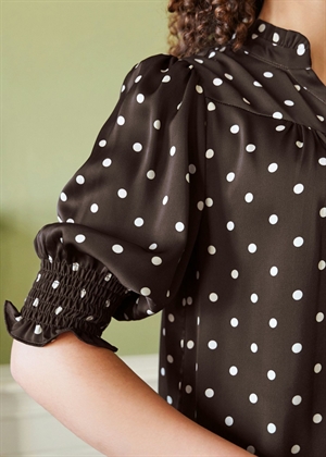 Diana dot bluse Dark Brown Neo Noir 